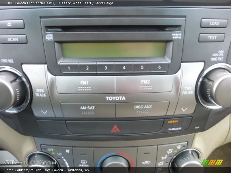 Controls of 2008 Highlander 4WD