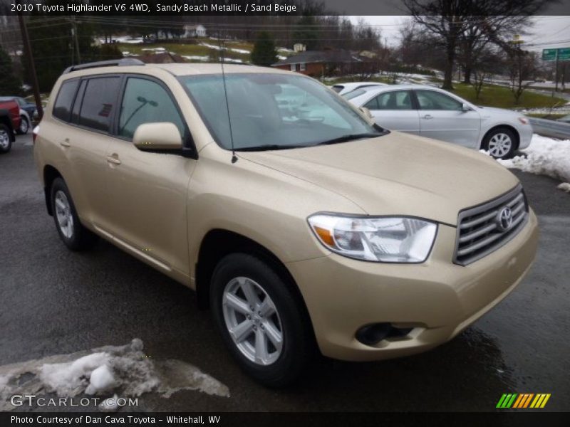 Sandy Beach Metallic / Sand Beige 2010 Toyota Highlander V6 4WD