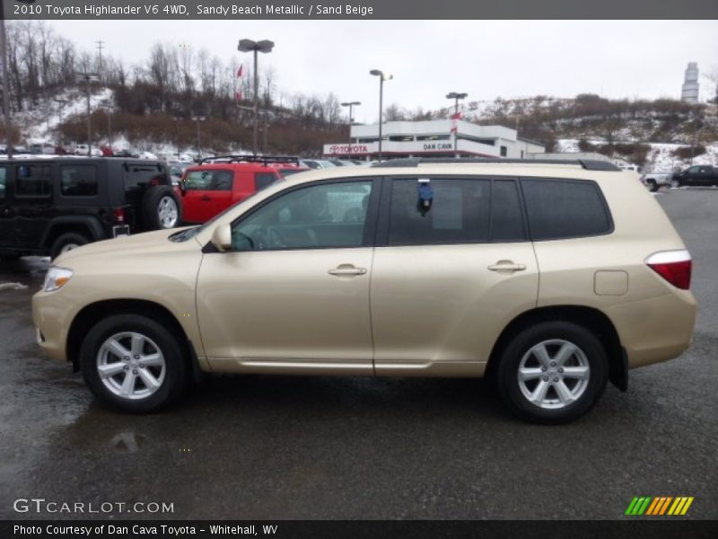 Sandy Beach Metallic / Sand Beige 2010 Toyota Highlander V6 4WD