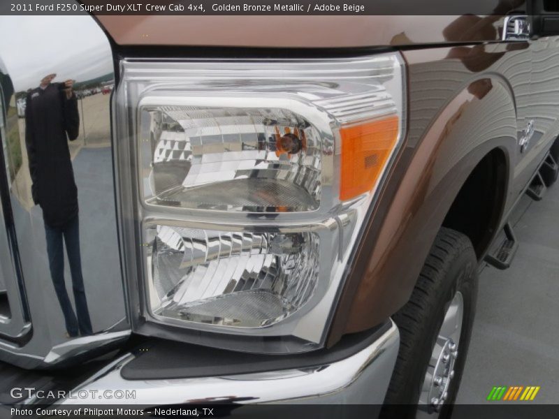 Golden Bronze Metallic / Adobe Beige 2011 Ford F250 Super Duty XLT Crew Cab 4x4