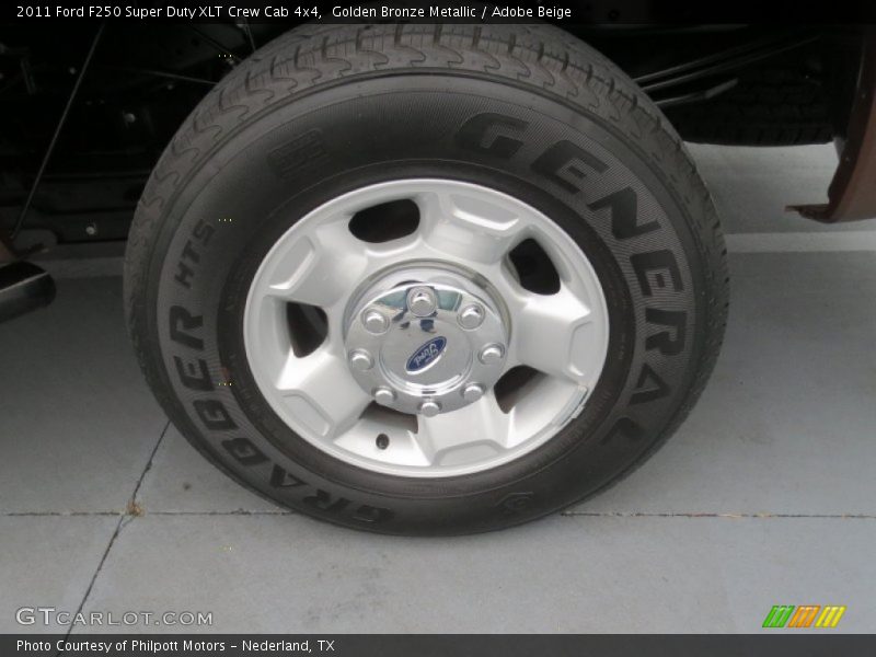 Golden Bronze Metallic / Adobe Beige 2011 Ford F250 Super Duty XLT Crew Cab 4x4