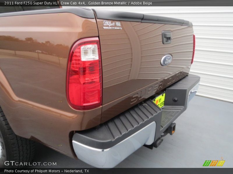 Golden Bronze Metallic / Adobe Beige 2011 Ford F250 Super Duty XLT Crew Cab 4x4
