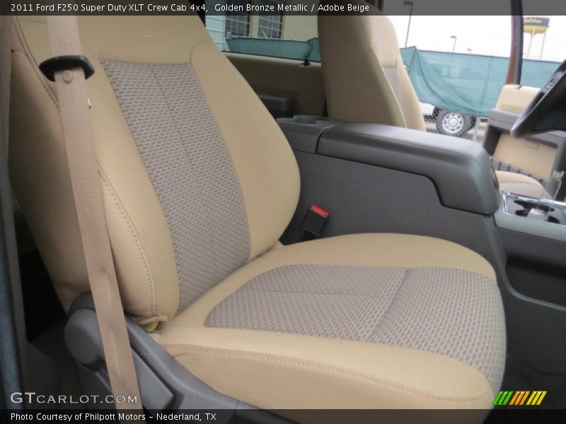 Golden Bronze Metallic / Adobe Beige 2011 Ford F250 Super Duty XLT Crew Cab 4x4