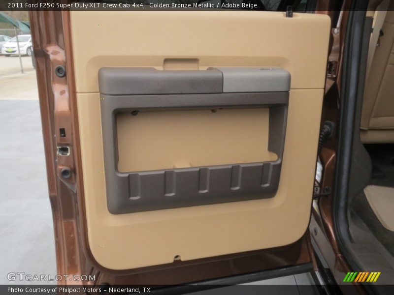 Golden Bronze Metallic / Adobe Beige 2011 Ford F250 Super Duty XLT Crew Cab 4x4