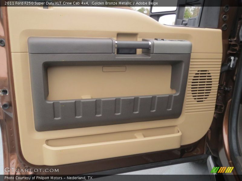 Golden Bronze Metallic / Adobe Beige 2011 Ford F250 Super Duty XLT Crew Cab 4x4