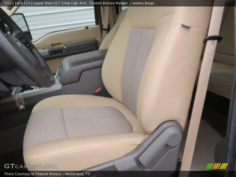 Golden Bronze Metallic / Adobe Beige 2011 Ford F250 Super Duty XLT Crew Cab 4x4