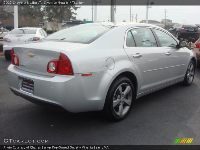Silver Ice Metallic / Titanium 2012 Chevrolet Malibu LT