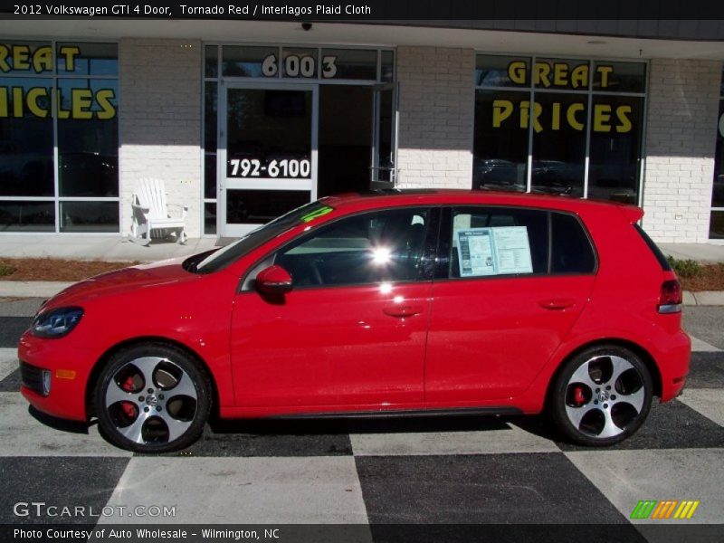 Tornado Red / Interlagos Plaid Cloth 2012 Volkswagen GTI 4 Door