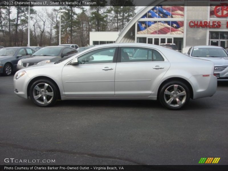 Silver Ice Metallic / Titanium 2012 Chevrolet Malibu LT