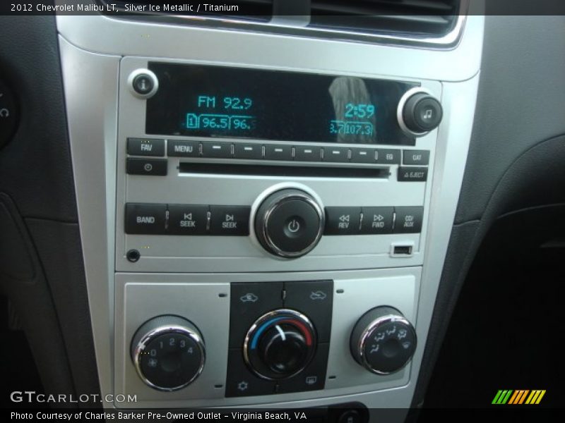 Silver Ice Metallic / Titanium 2012 Chevrolet Malibu LT