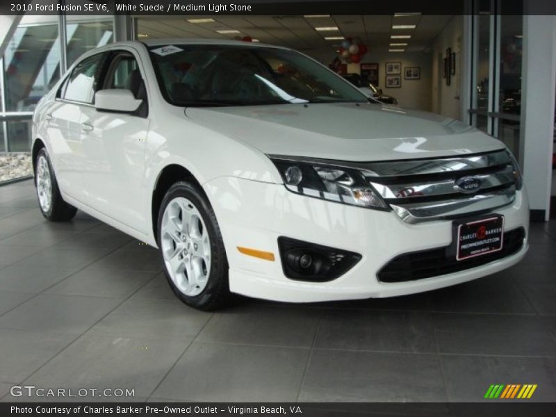 White Suede / Medium Light Stone 2010 Ford Fusion SE V6