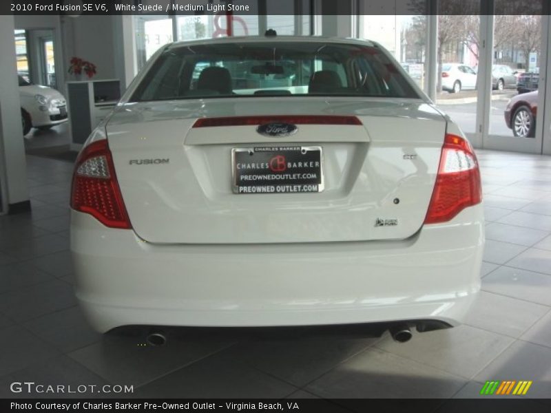 White Suede / Medium Light Stone 2010 Ford Fusion SE V6