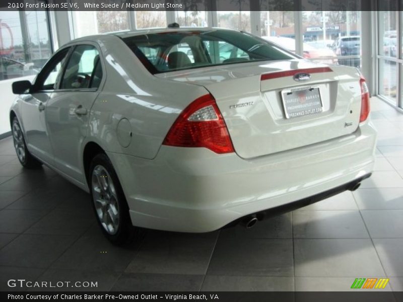 White Suede / Medium Light Stone 2010 Ford Fusion SE V6