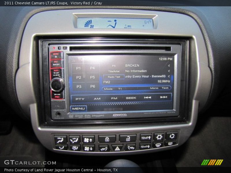 Controls of 2011 Camaro LT/RS Coupe