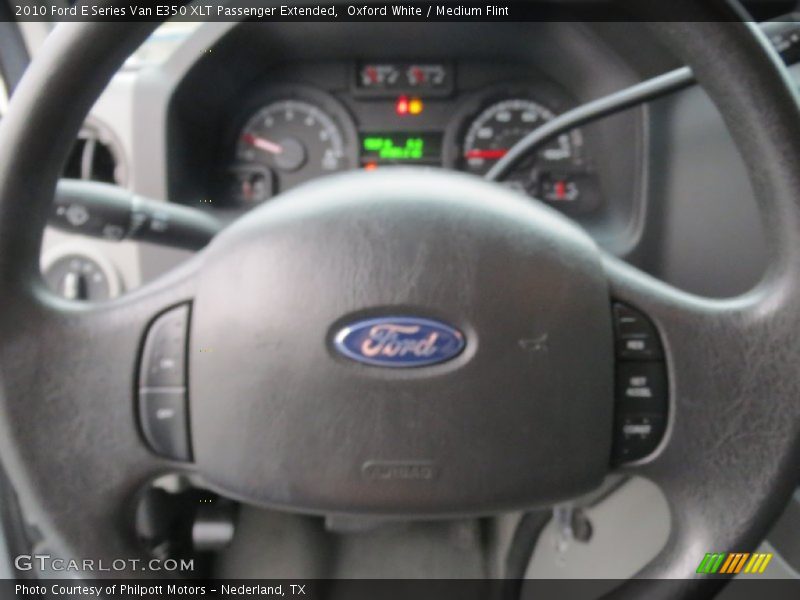 Oxford White / Medium Flint 2010 Ford E Series Van E350 XLT Passenger Extended