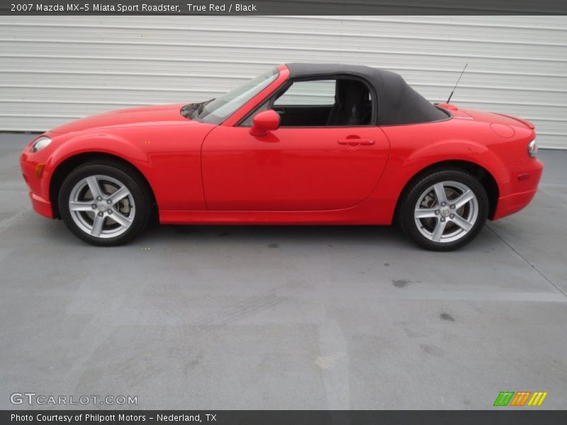 True Red / Black 2007 Mazda MX-5 Miata Sport Roadster