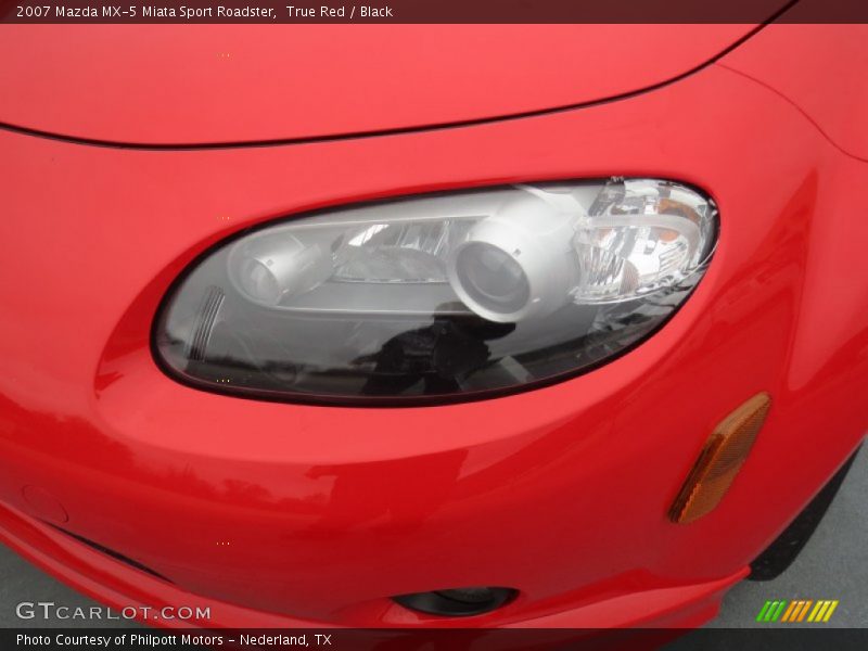 True Red / Black 2007 Mazda MX-5 Miata Sport Roadster