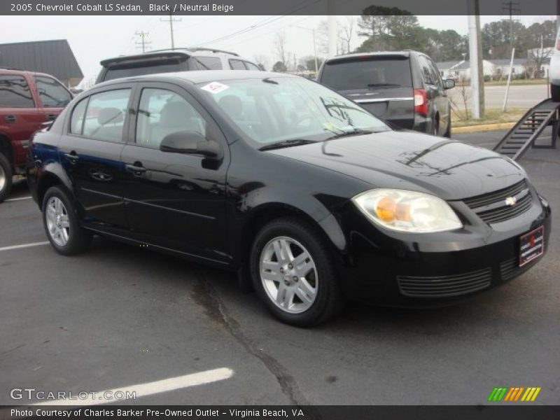 Black / Neutral Beige 2005 Chevrolet Cobalt LS Sedan