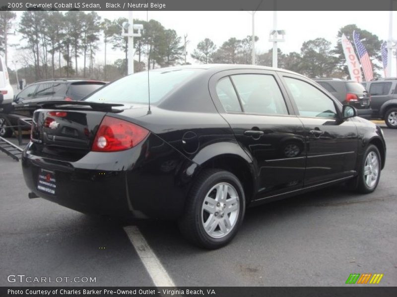 Black / Neutral Beige 2005 Chevrolet Cobalt LS Sedan