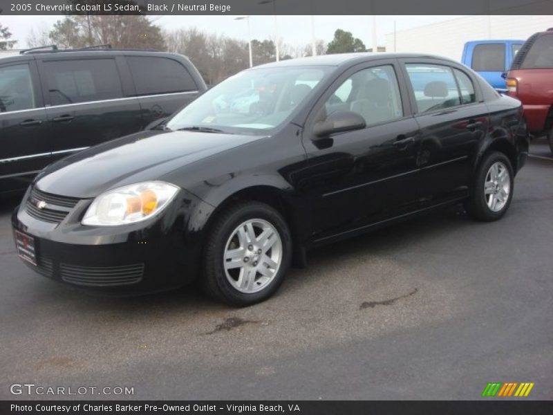 Black / Neutral Beige 2005 Chevrolet Cobalt LS Sedan