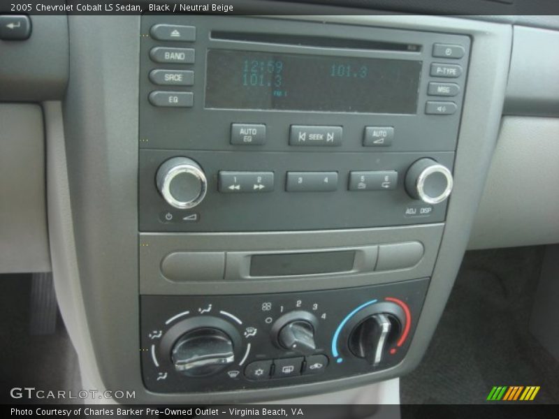 Black / Neutral Beige 2005 Chevrolet Cobalt LS Sedan