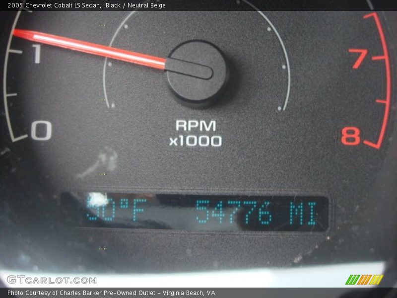 Black / Neutral Beige 2005 Chevrolet Cobalt LS Sedan