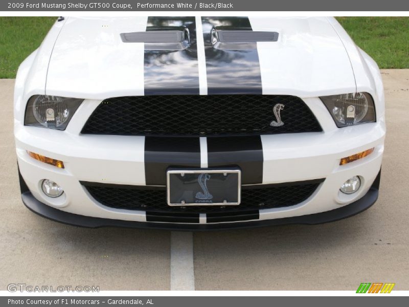 Performance White / Black/Black 2009 Ford Mustang Shelby GT500 Coupe