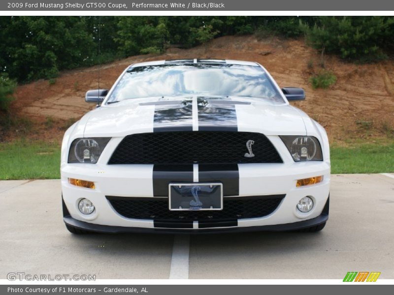 Performance White / Black/Black 2009 Ford Mustang Shelby GT500 Coupe