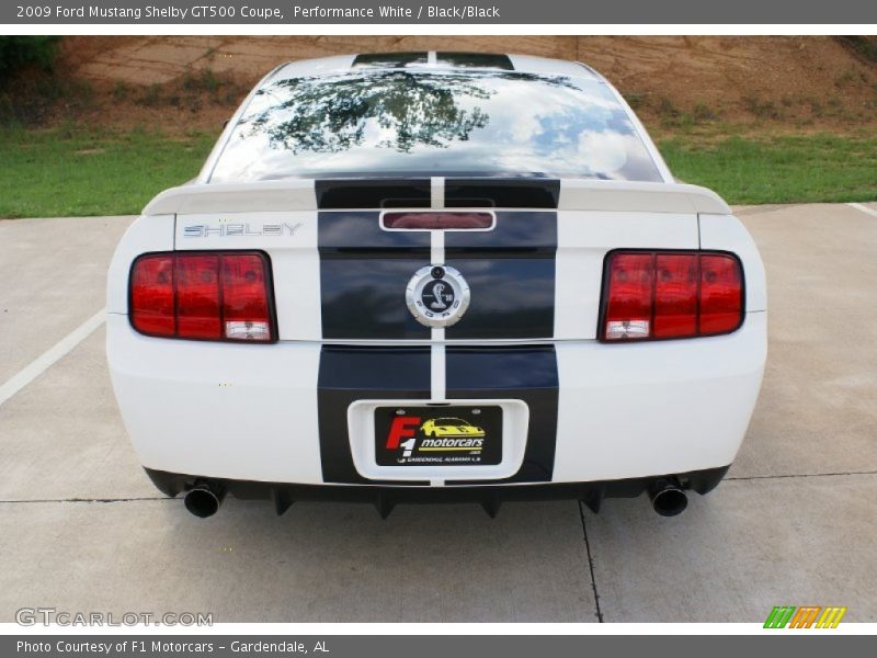 Performance White / Black/Black 2009 Ford Mustang Shelby GT500 Coupe