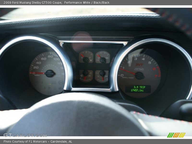 Performance White / Black/Black 2009 Ford Mustang Shelby GT500 Coupe