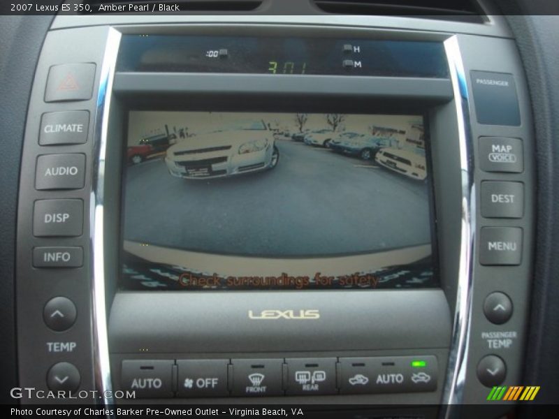 Amber Pearl / Black 2007 Lexus ES 350
