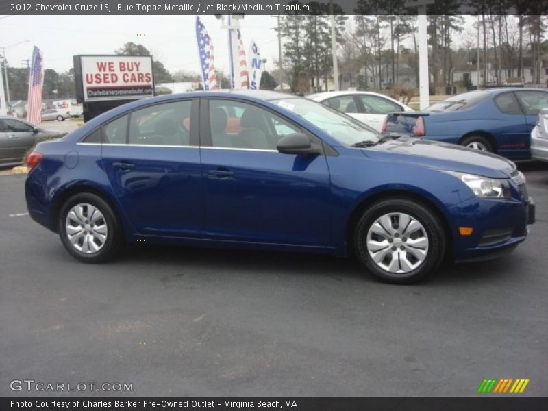 Blue Topaz Metallic / Jet Black/Medium Titanium 2012 Chevrolet Cruze LS