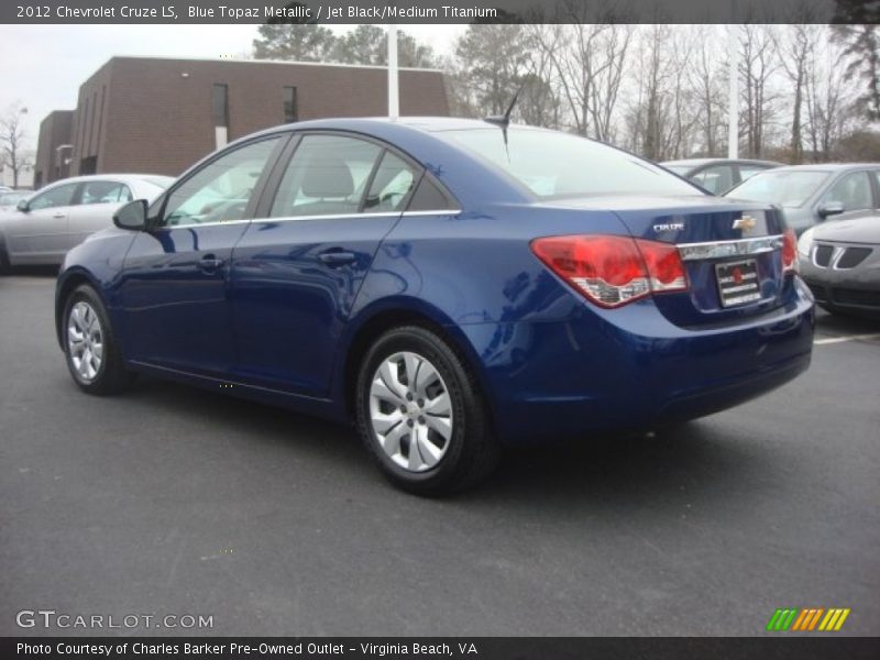 Blue Topaz Metallic / Jet Black/Medium Titanium 2012 Chevrolet Cruze LS