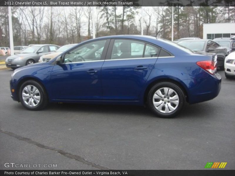 Blue Topaz Metallic / Jet Black/Medium Titanium 2012 Chevrolet Cruze LS