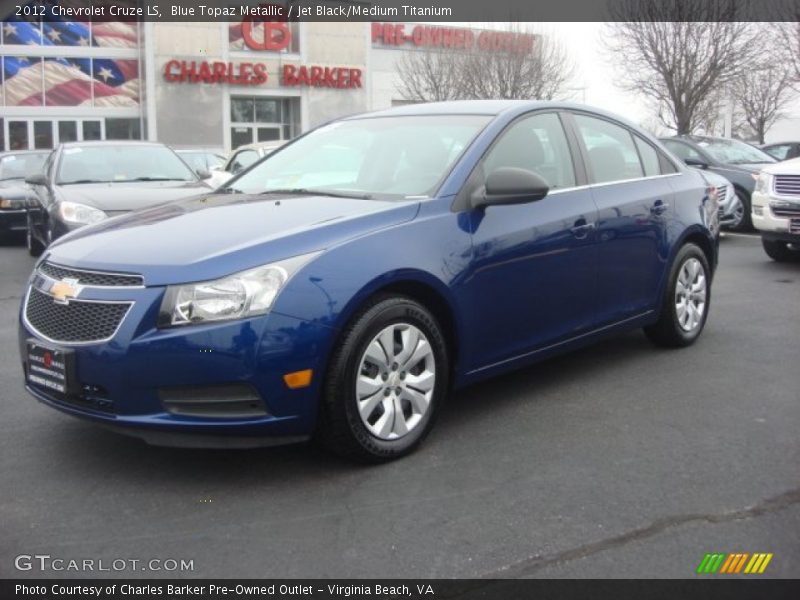 Blue Topaz Metallic / Jet Black/Medium Titanium 2012 Chevrolet Cruze LS