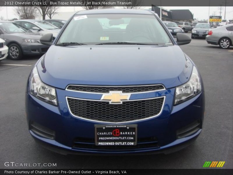 Blue Topaz Metallic / Jet Black/Medium Titanium 2012 Chevrolet Cruze LS