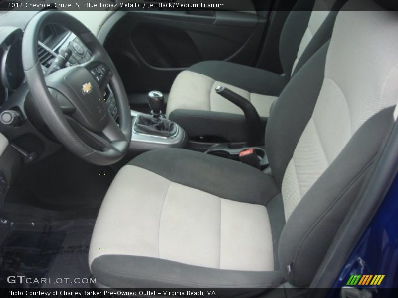 Blue Topaz Metallic / Jet Black/Medium Titanium 2012 Chevrolet Cruze LS