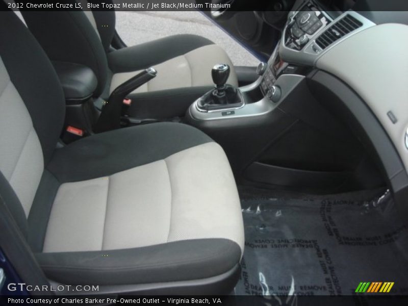 Blue Topaz Metallic / Jet Black/Medium Titanium 2012 Chevrolet Cruze LS