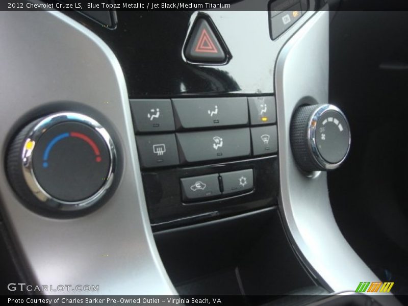 Blue Topaz Metallic / Jet Black/Medium Titanium 2012 Chevrolet Cruze LS