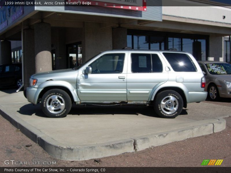 Arctic Green Metallic / Beige 1999 Infiniti QX4 4x4