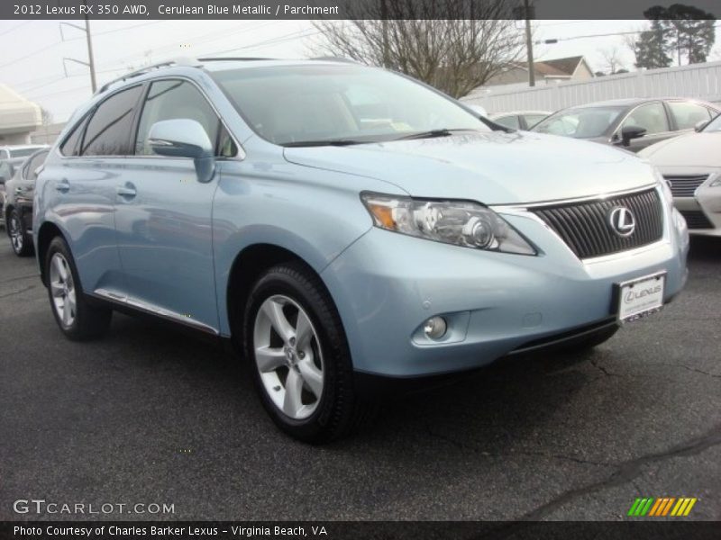 Cerulean Blue Metallic / Parchment 2012 Lexus RX 350 AWD