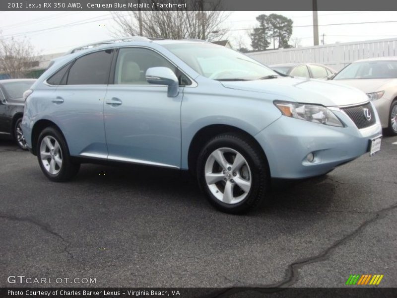 Cerulean Blue Metallic / Parchment 2012 Lexus RX 350 AWD