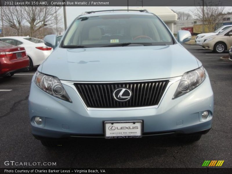 Cerulean Blue Metallic / Parchment 2012 Lexus RX 350 AWD