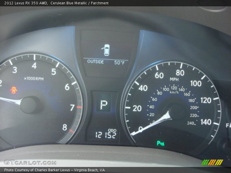 Cerulean Blue Metallic / Parchment 2012 Lexus RX 350 AWD