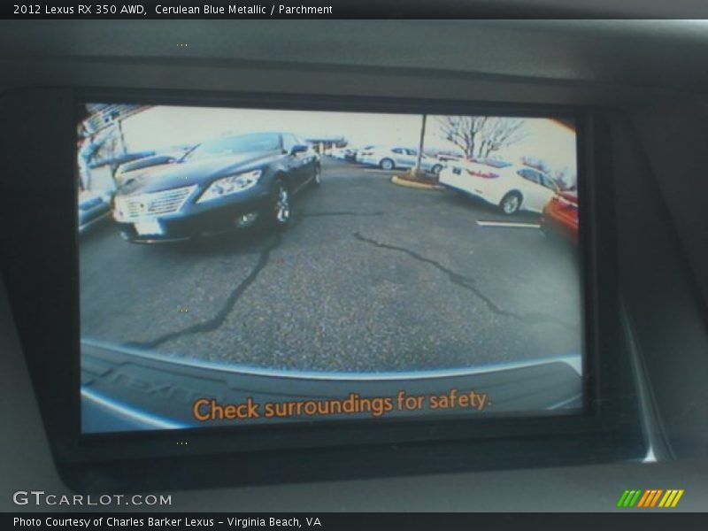Cerulean Blue Metallic / Parchment 2012 Lexus RX 350 AWD