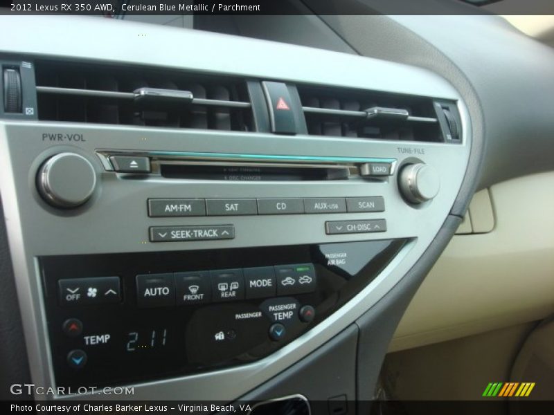 Cerulean Blue Metallic / Parchment 2012 Lexus RX 350 AWD