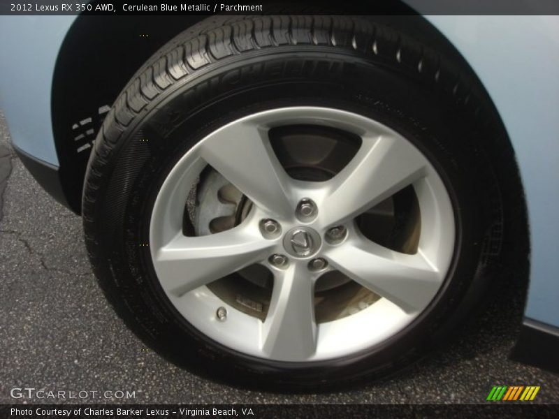 Cerulean Blue Metallic / Parchment 2012 Lexus RX 350 AWD