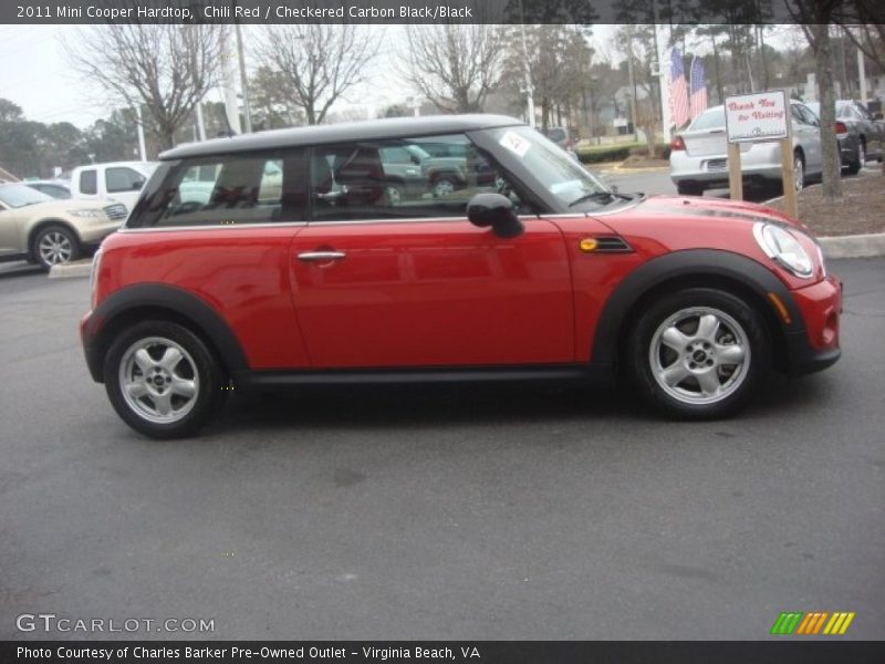 Chili Red / Checkered Carbon Black/Black 2011 Mini Cooper Hardtop