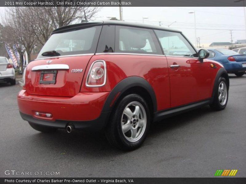 Chili Red / Checkered Carbon Black/Black 2011 Mini Cooper Hardtop