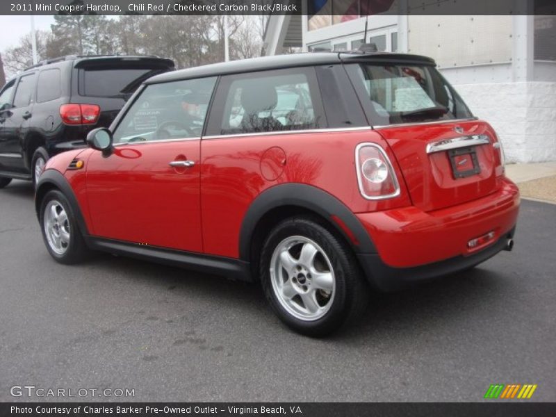 Chili Red / Checkered Carbon Black/Black 2011 Mini Cooper Hardtop